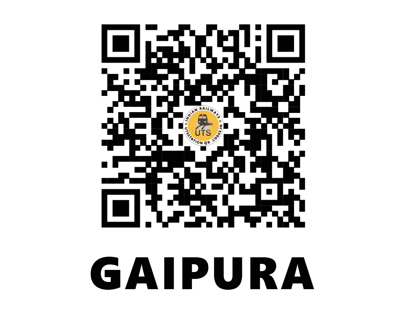 UTS QR Code for GAIPURA - GAE - NC (UTTAR PRADESH)